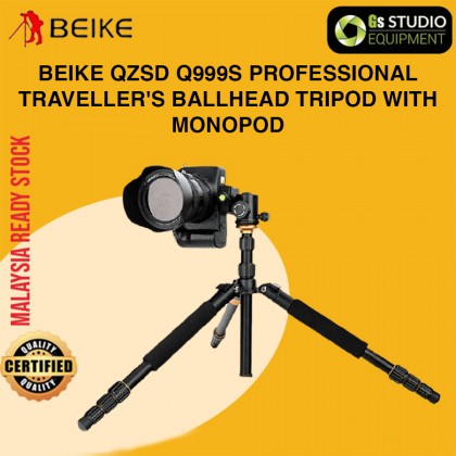 Beike QZSD Q999S Professional Traveller's Ballhead Tripod with Monopod